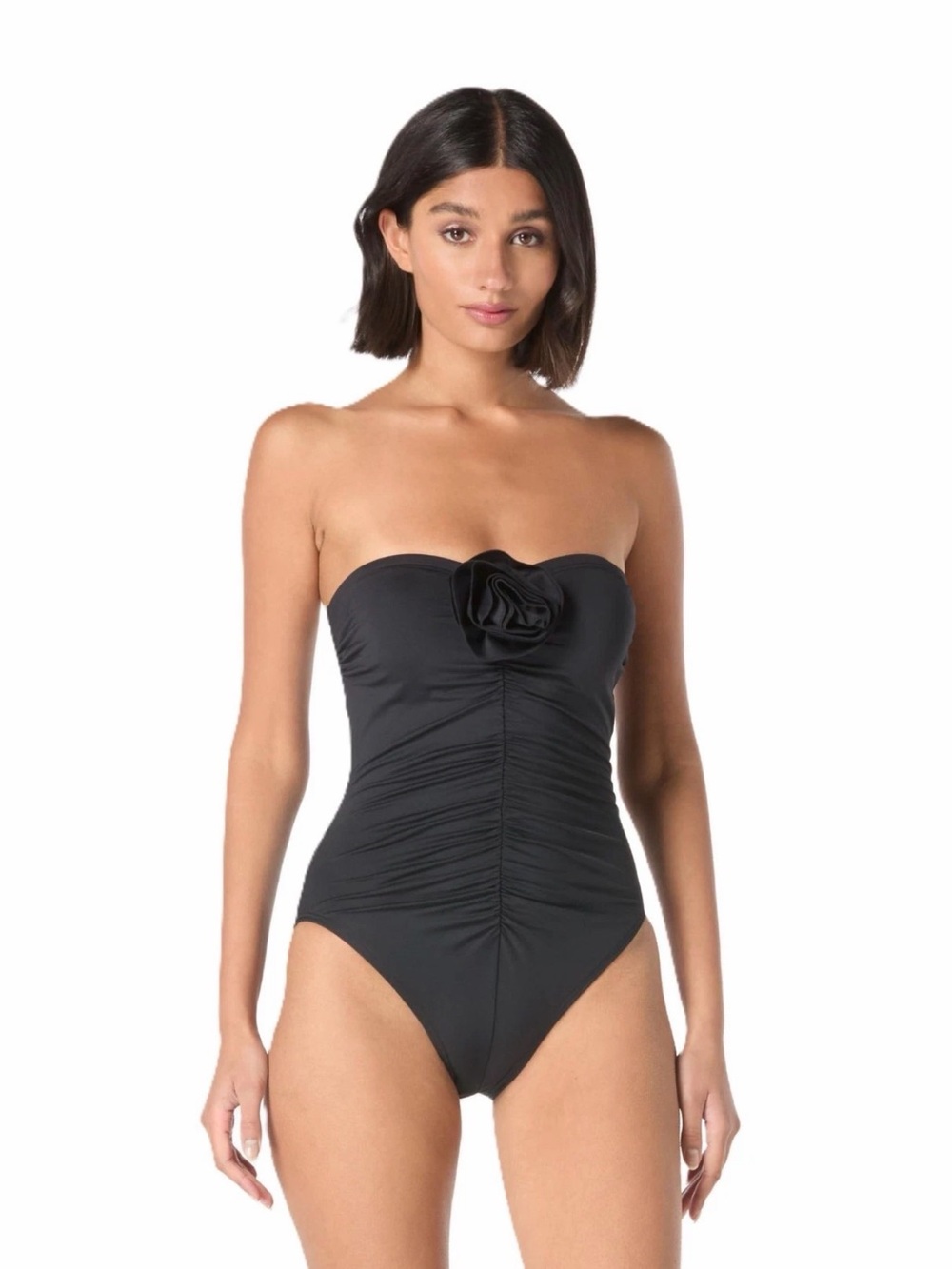 kate spade Black Strapless One-Piece with Rosette